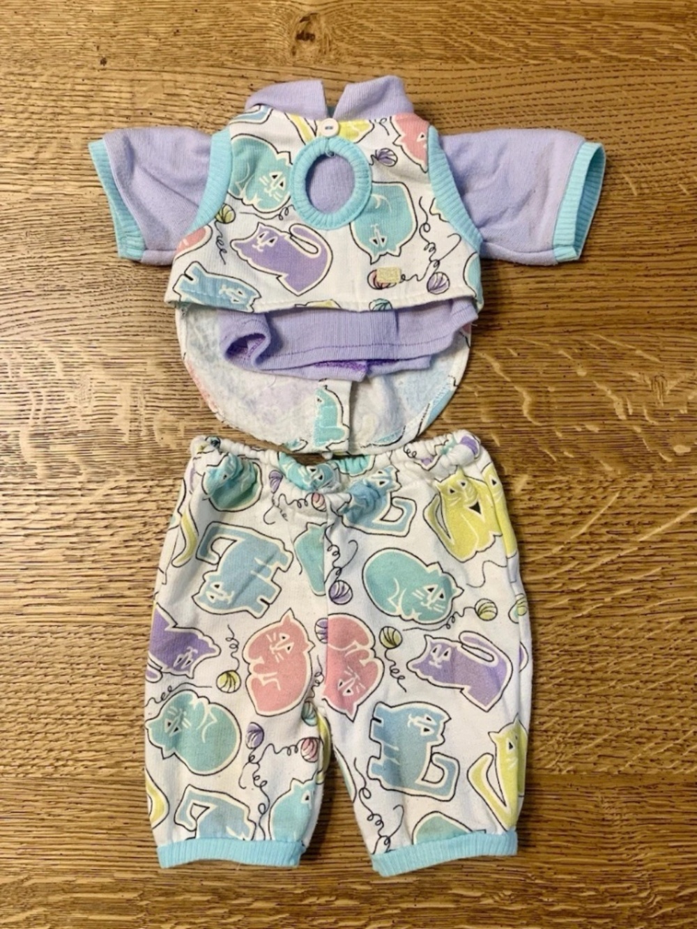 Vintage Cabbage Patch Kids Doll Kitten Outfit Cats With Yarn 1987 KT Factory